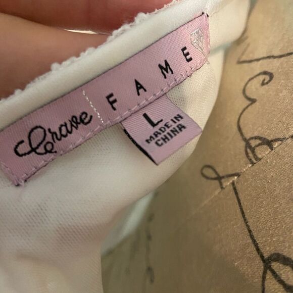 NEW LG Solid Ivory Lace V-Neck Top Blouse - Picture 9 of 16